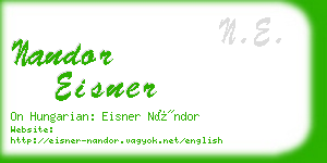nandor eisner business card